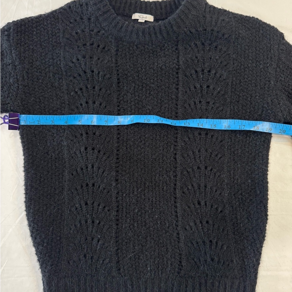 Rails Mara Black Wool-Alpaca Blend Textured Knit Sweater – XS - Picture 9 of 13